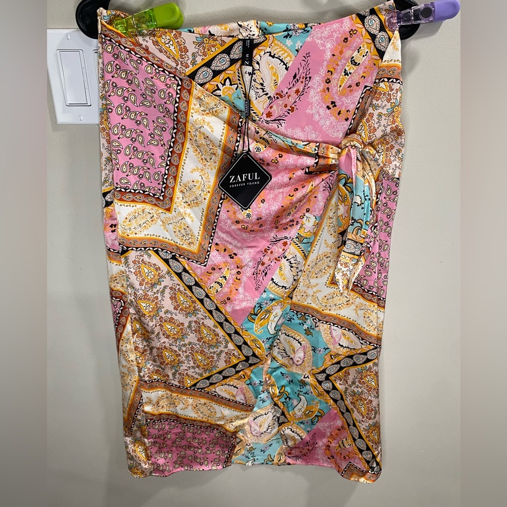 Zaful Multicolor Wrap Skirt